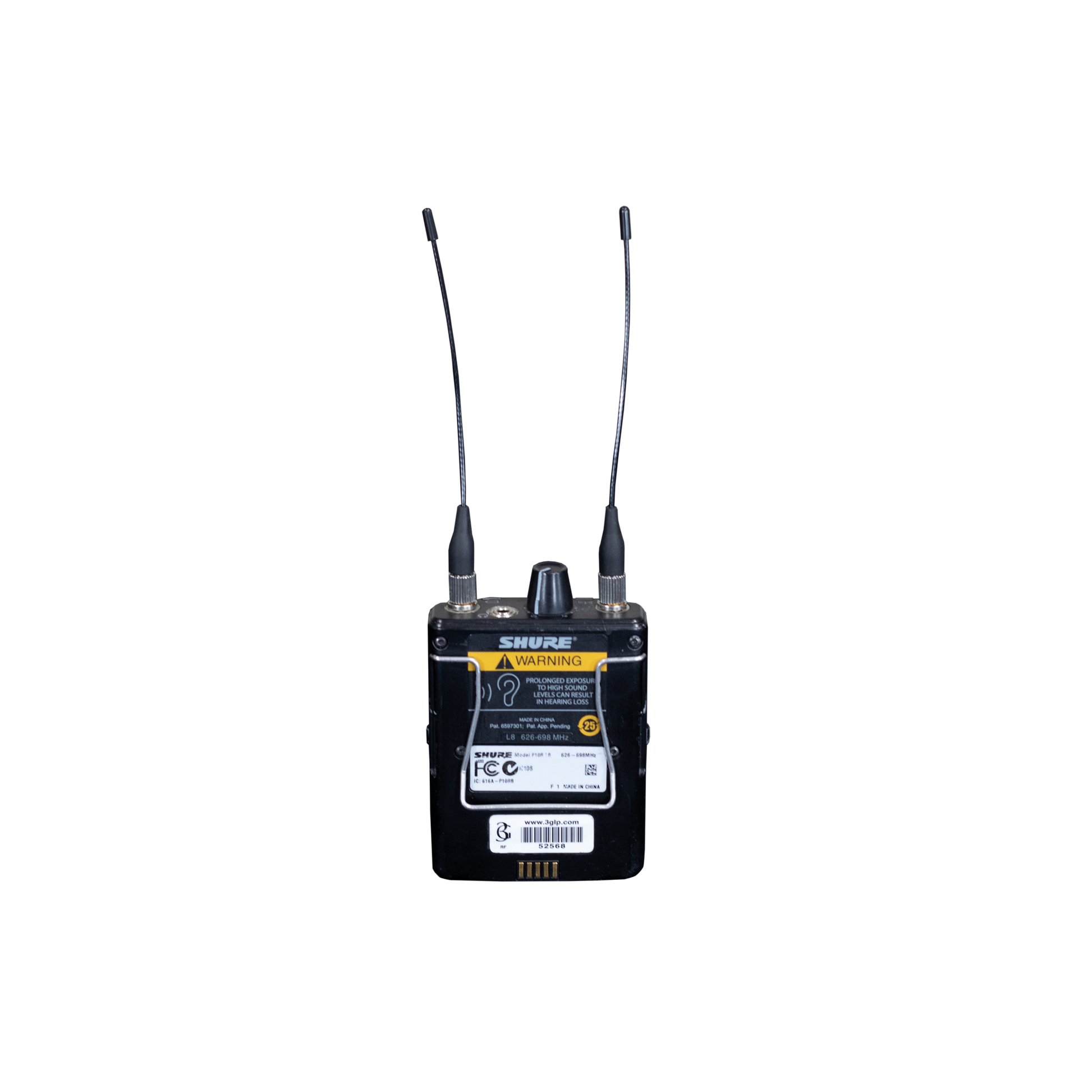 Shure P10R Belt-pack (L8 Band) Back