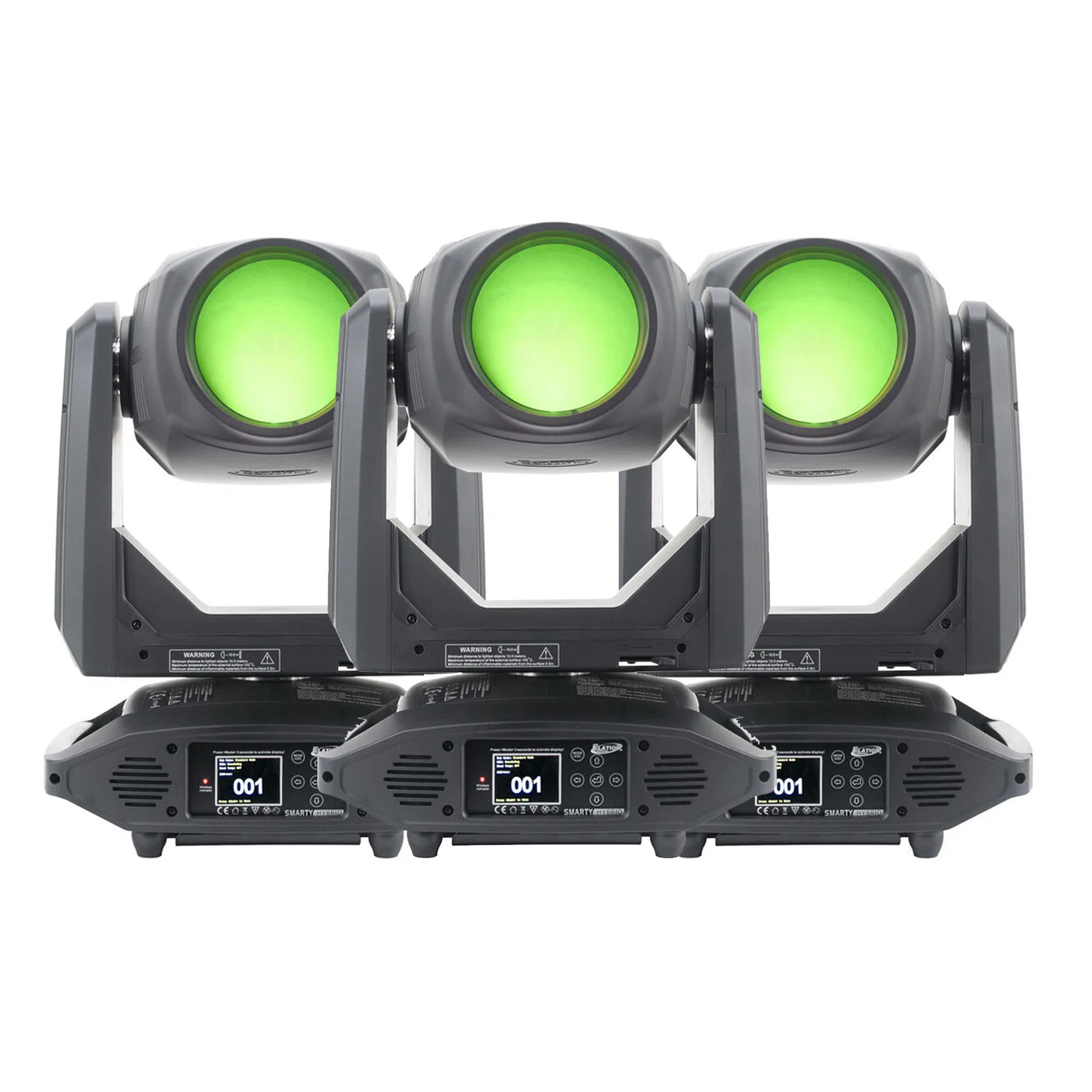 Elation Smarty Hybrid Bundle - 3 Fixtures with Road Cases
